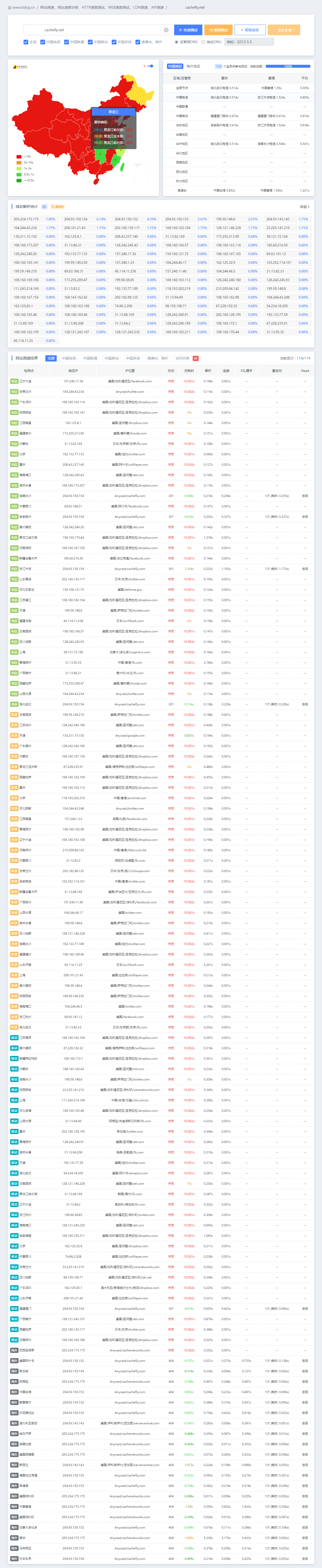 知名免费 CDN 服务商 CacheFly 官网及节点已无法访问